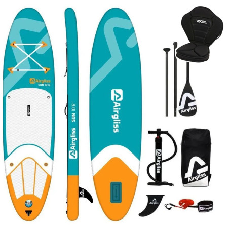 PADDLE GONFLABLE AIRGLISS SUN 10.6 + SIEGE