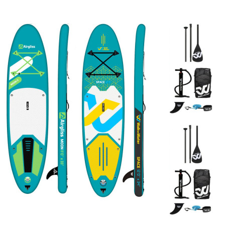 Pack de 2 paddle gonflable WOW SPACE 12.0 et Airgliss MOON 11.0