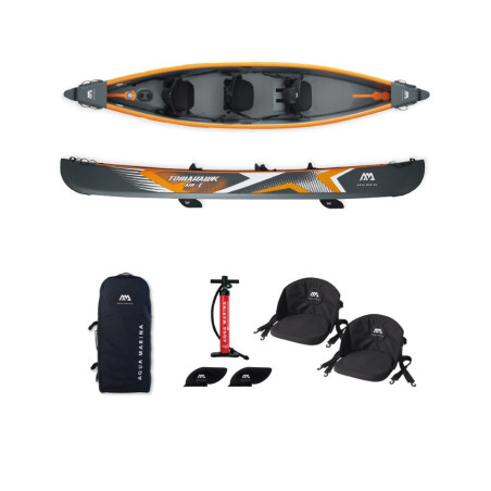 Kayak gonflable occasion aquamarina 2023 tomahawk air-c 2-3p