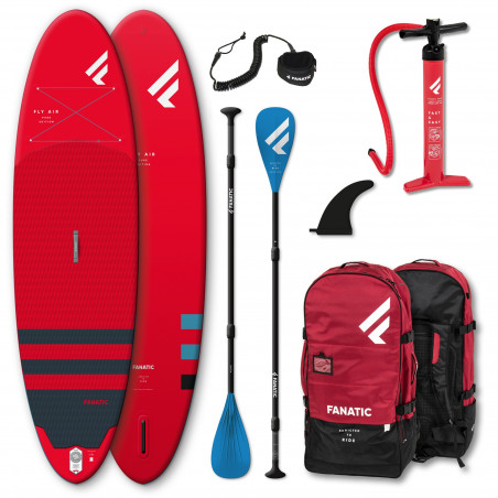 PADDLE GONFLABLE FANATIC FLY AIR 10.8 PURE ROUGE